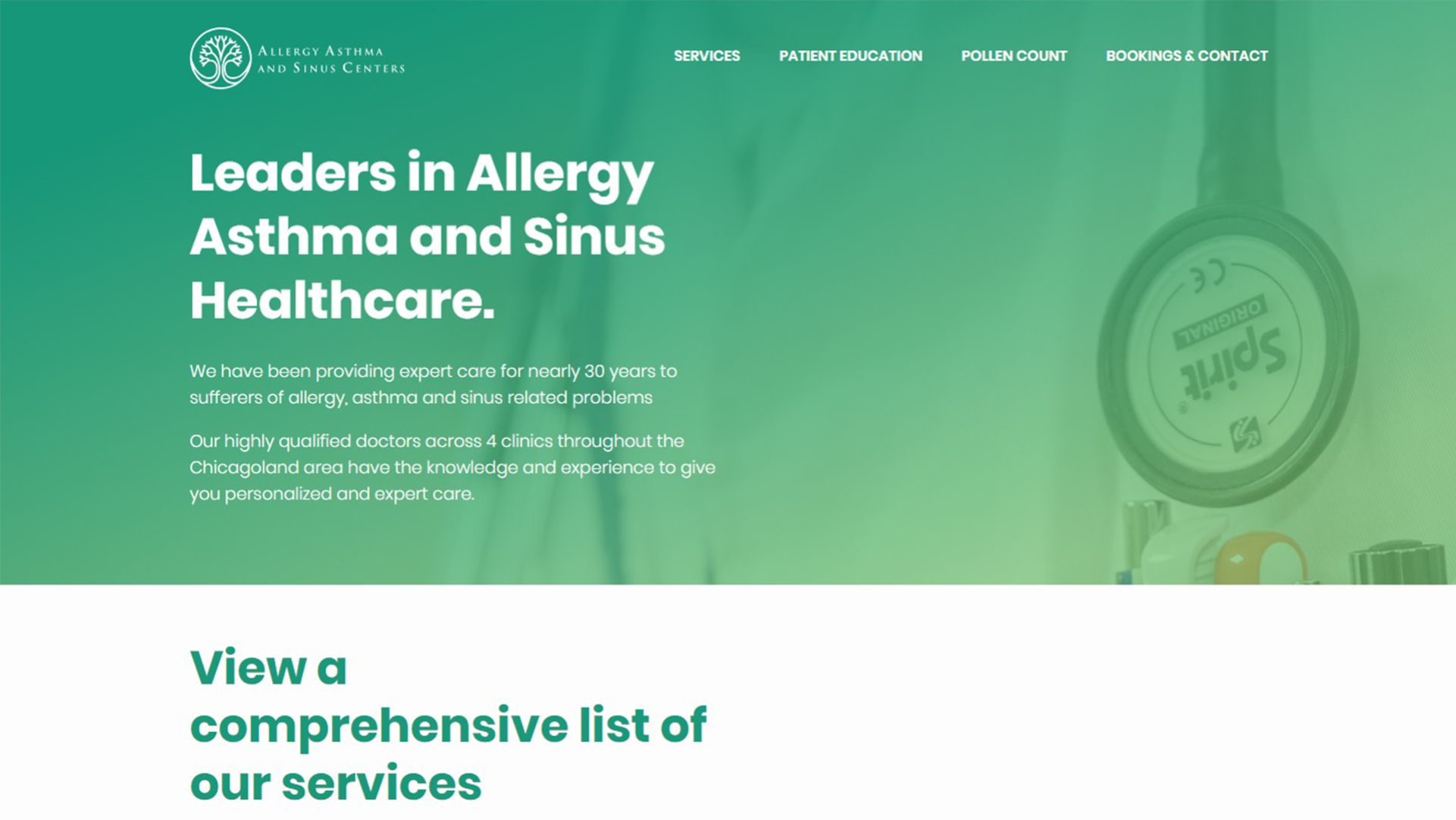 New Allergy Asthma and Sinus Centers Website